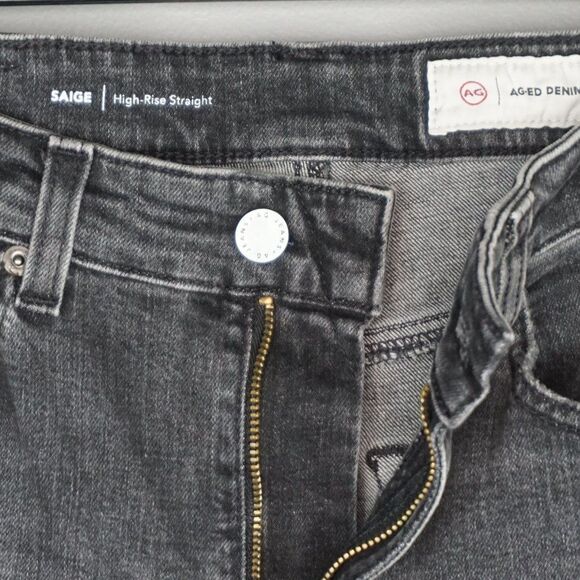 New AG Adriano Goldschmied Saige High Rise Straight Jeans 10 Yrs Bonfire size 25 - Picture 15 of 16